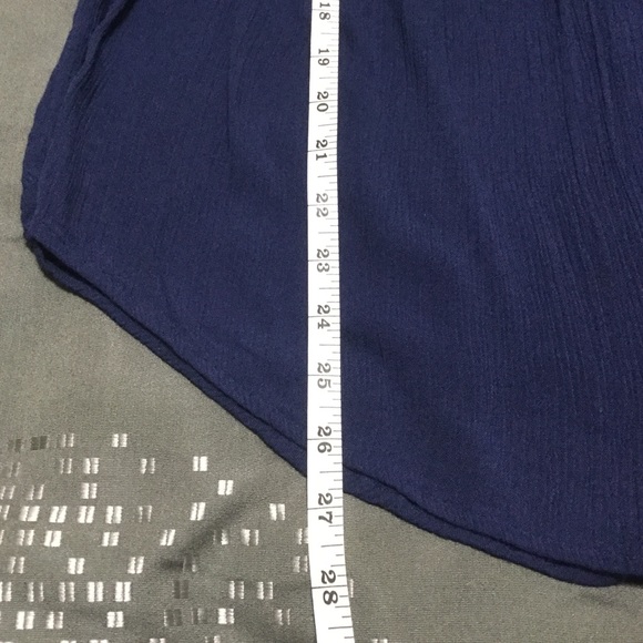 St. John's Bay navy embroidered short sleeve top - Picture 5 of 5